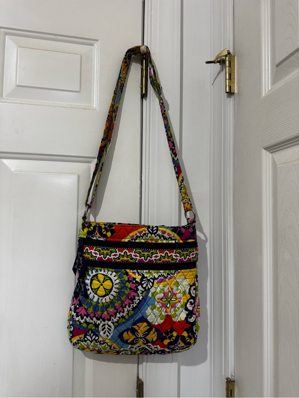 Vera Bradley Quilted Crossbody Bag in Multicolor Floral Patchwork